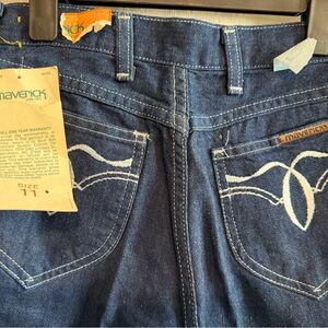 NEW WITH TAG Vintage Maverick Junior Size 11 Women Rodeo Denim Jean Straight Leg